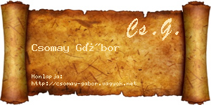 Csomay Gábor névjegykártya