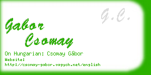 gabor csomay business card